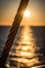 A beautiful sunset in the North Sea near Norway