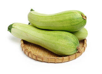 zucchini courgette isolated on white background 