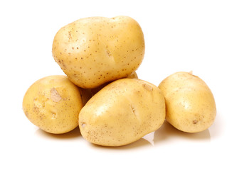 New potato isolated on white background 