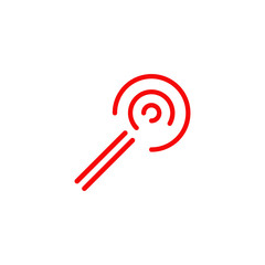 Magnifying glass for search icon vector template
