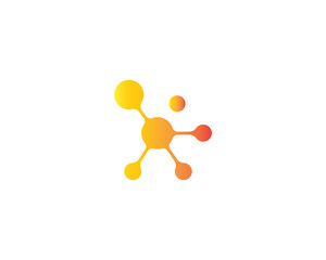 molecule logo vector icon illustration design 