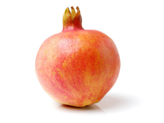 Juicy pomegranate on white background
