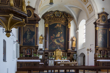 Fototapeta na wymiar Heilig Kreuz Kirche Eichstätt Kapuzinerkirche