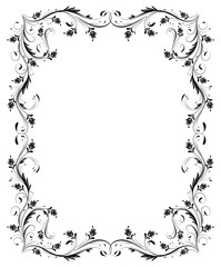 Vintage frame with floral ornament