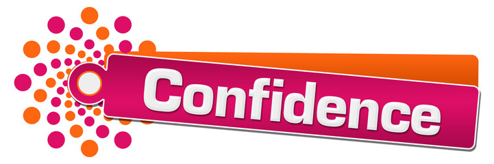 Confidence Pink Orange Circular Label 