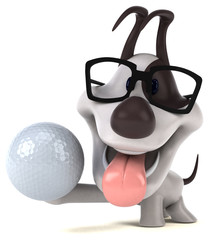 Fototapeta premium Fun dog - 3D Illustration