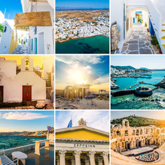 Collage of sights and scenes of Greece