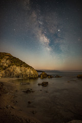 milky way on the coast of Sardinia, Italy