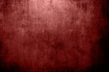 red grungy painting draft on canvas background or texture
