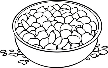 Hand drawn vector illustration of a bowl of Cereal