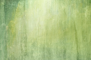 Fototapeta premium Old green grungy canvas background or texture
