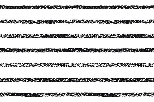 Various endless textured chalk, pastel, crayon drawn stripes background. Seamless repeat vector striped black and white pattern. Parallel hand drawn rough bars, lines, wide streaks chalkboard texture.