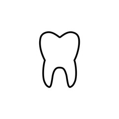 Tooth line icon, logo isolated on white background