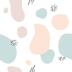 Soft pastel circle seamless background. Abstract pattern for card, wallpaper, album, scrapbook, holiday wrapping paper, textile fabric, garment, t-shirt design etc.