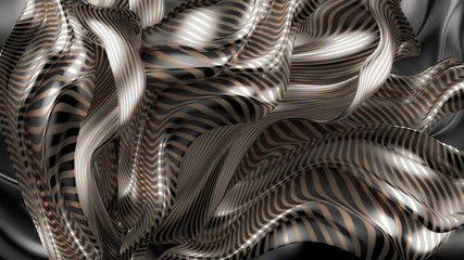 Elegant, luxury silk background. 3d illustration, 3d rendering.