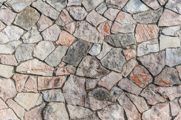 abstract background of pink and gray stone wall close up