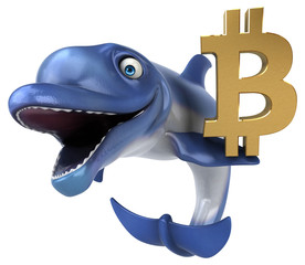 Fun dolphin - 3D Illustration