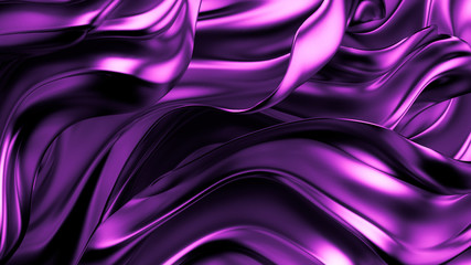 Elegant, luxury silk background. 3d illustration, 3d rendering.