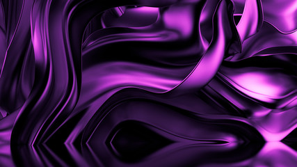 Elegant, luxury silk background. 3d illustration, 3d rendering.