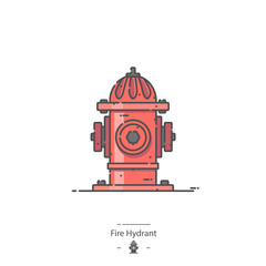 Fire Hydrant - Line color icon