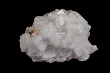 macro mineral fluorite stone on black background