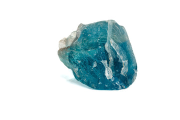 Macro stone Fluorite mineral on white background