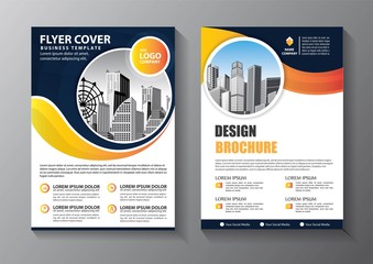 Business abstract vector template. Brochure design, cover modern layout, annual report, poster, flyer in A4 with colorful triangles, geometric shapes for tech, science, market with light background