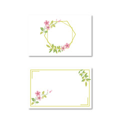 pink foral flower card, business card ,invitation card