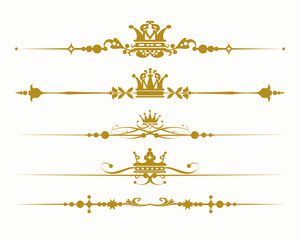gold royal elements for design