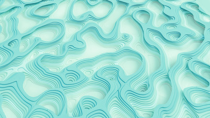 Modern background with lines and relief. 3d illustration, 3d rendering.