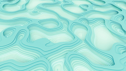 Modern background with lines and relief. 3d illustration, 3d rendering.