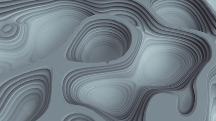 Modern background with lines and relief. 3d illustration, 3d rendering.