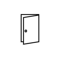 Door line icon, logo isolated on white background