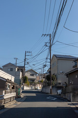 神奈川県 横須賀の海と住宅地