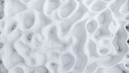 Abstract texture. Relief, shape, wood, stone. 3d illustration, 3d rendering.