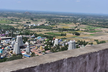 Chennai, Tamilnadu, India: April 14, 2019 - Vedagiriswarar Temple in Thirukazhukundram