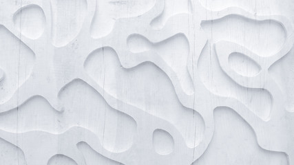 Abstract texture. Relief, shape, wood, stone. 3d illustration, 3d rendering.