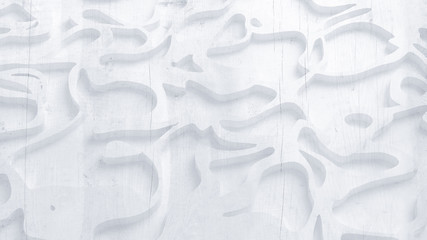 Abstract texture. Relief, shape, wood, stone. 3d illustration, 3d rendering.