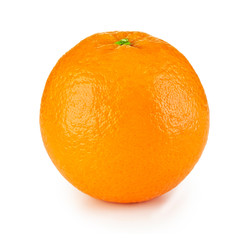 Fresh orange fruits isolated on white background. 