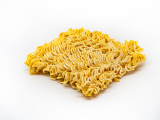 Instant noodles, isolated on white background 