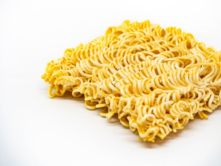 Instant noodles, isolated on white background 