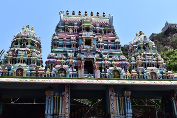 Chennai, Tamilnadu, India: April 14, 2019 - Thirukazhukundram Vedagiriswarar Temple Entrance