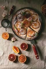 Cake with blood orange