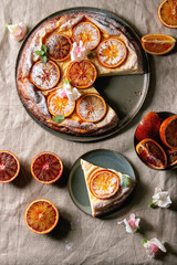 Cake with blood orange