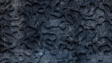 Abstract texture. Relief, shape, wood, stone. 3d illustration, 3d rendering.