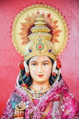 Fototapeta na wymiar beautiful Lakshmi statue in Saman temple, Thailand