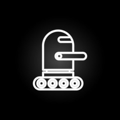robot neon icon. Elements of intelligence set. Simple icon for websites, web design, mobile app, info graphics