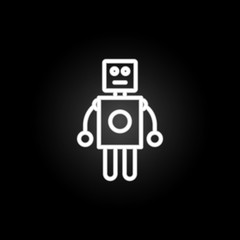 robot neon icon. Elements of intelligence set. Simple icon for websites, web design, mobile app, info graphics