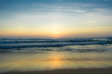 Fototapeta na wymiar Sunset on the sand