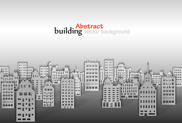 Obraz premium Illustration of a 3D paper city skyline